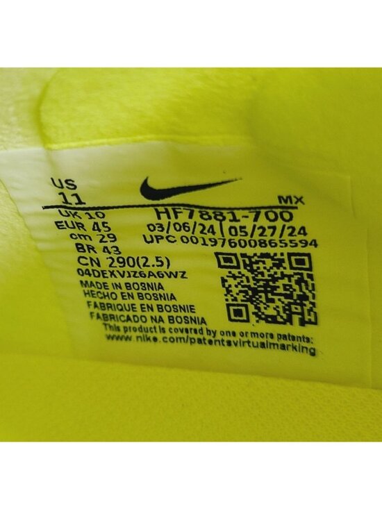 Nike Mercurial Vapor 16 Elite AG Sccer Cleats HF7881-700 Size 11 Mad Voltage #1 main image 9